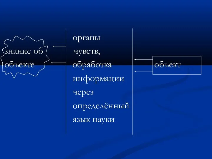 органы знание об чувств, объекте обработка объект информации через определённый язык науки