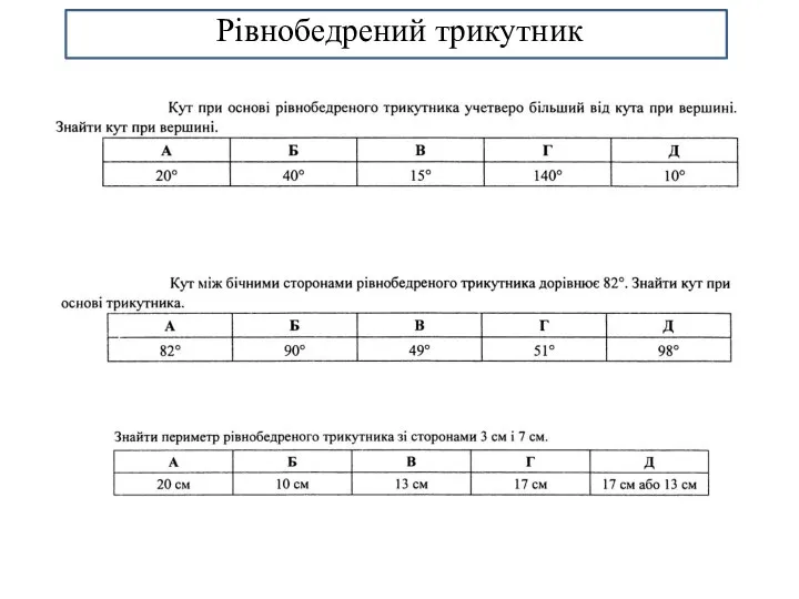 Рівнобедрений трикутник