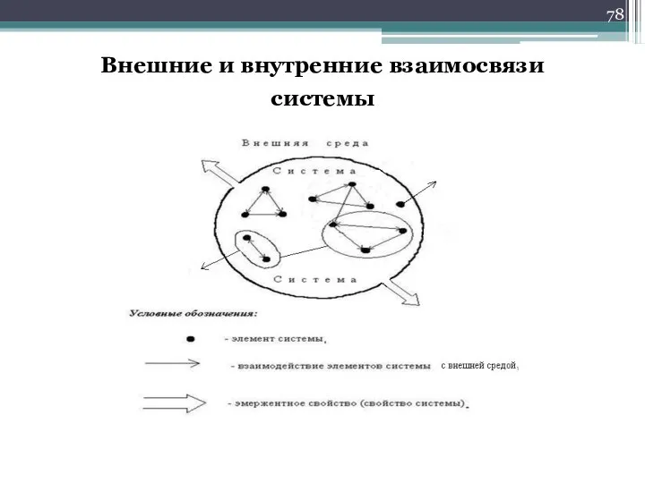 Внешние и внутренние взаимосвязи системы