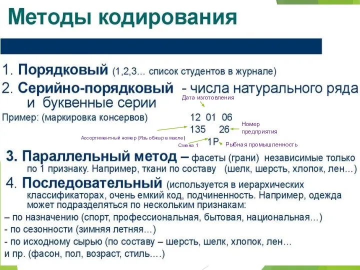 Дата изготовления Номер предприятия Ассортиментный номер (Язь обжар в масле) Смена 1 Рыбная промышленность