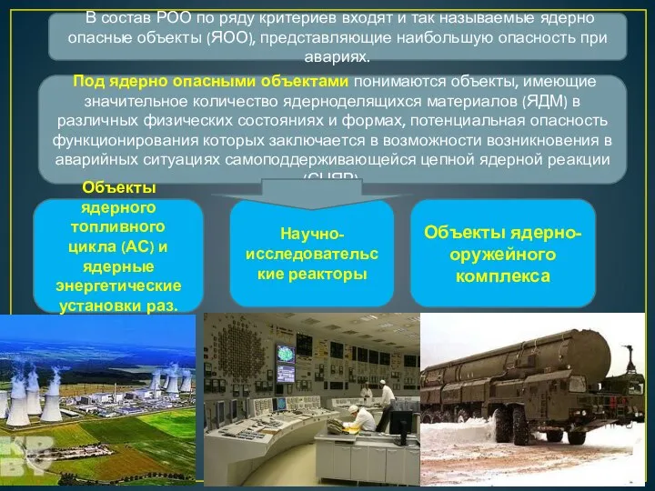 В состав РОО по ряду критериев входят и так называемые ядерно опасные