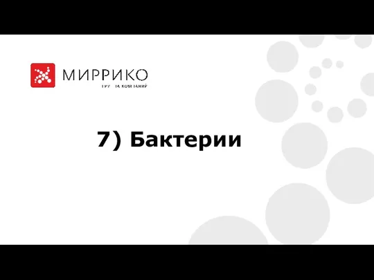 7) Бактерии