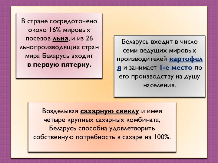 В стране сосредоточено около 16% мировых посевов льна, и из 26 льнопроизводящих