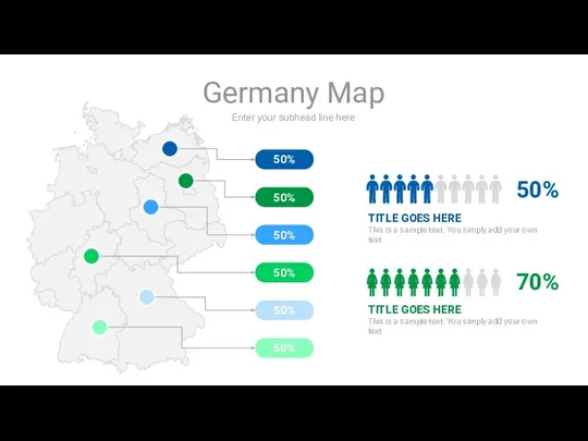 Enter your subhead line here Germany Map 50% 50% 50% 50% 50%