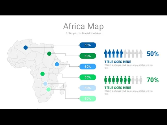 Enter your subhead line here Africa Map 50% 50% 50% 50% 50%