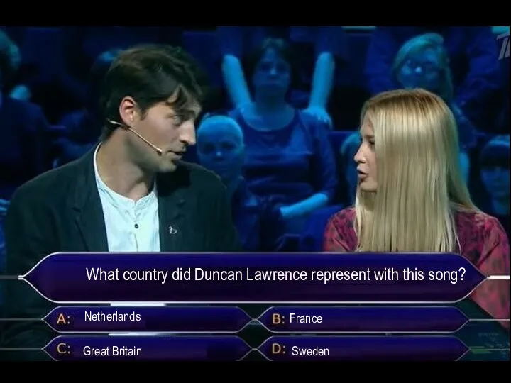 Sweden What country did Duncan Lawrence represent with this song? Netherlands France Great Britain