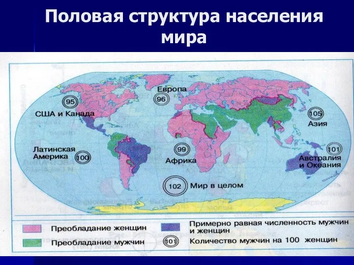 Половая структура населения мира