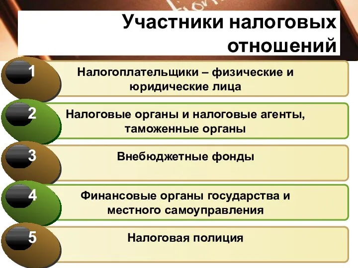 Участники налоговых отношений