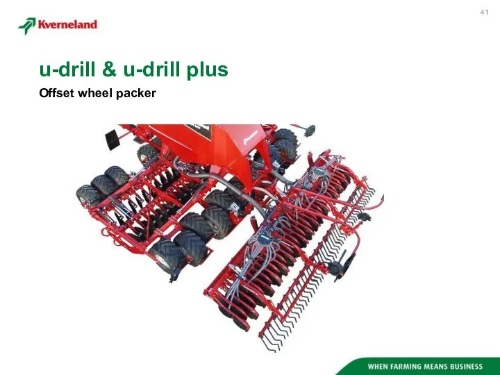 u-drill & u-drill plus Offset wheel packer