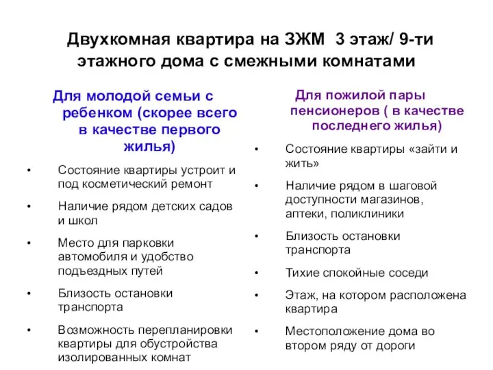 Двухкомная квартира на ЗЖМ 3 этаж/ 9-ти этажного дома с смежными комнатами