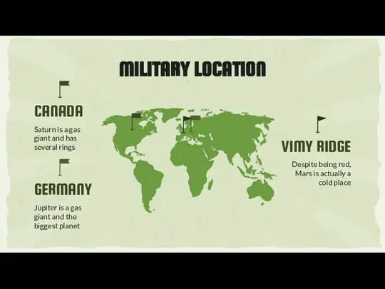 MILITARY LOCATION CANADA VIMY RIDGE GERMANY Despite being red, Mars is actually