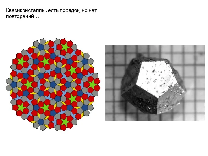 Квазикристаллы, есть порядок, но нет повторений…