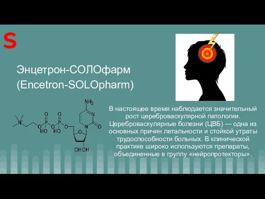 Энцетрон-СОЛОфарм (Encetron-SOLOpharm) В настоящее время наблюдается значительный рост цереброваскулярной патологии. Цереброваскулярные болезни