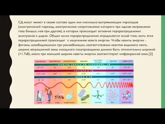 СД могут имеют в своем составе один или несколько выпрямляющих переходов (электрический