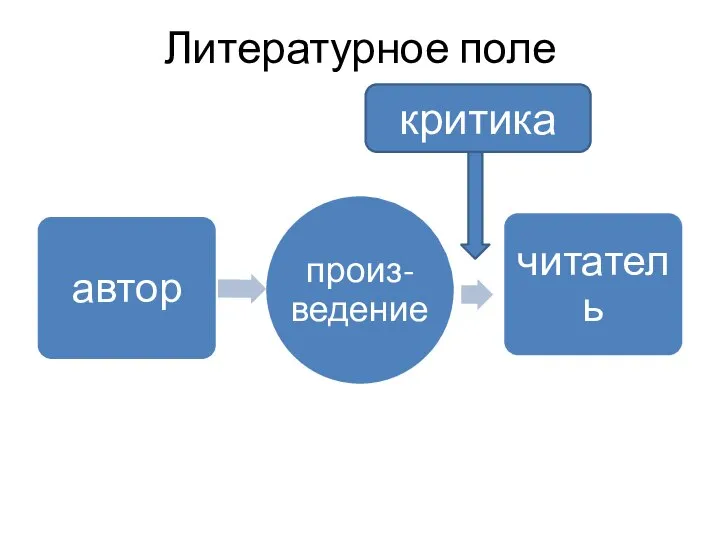 Литературное поле критика