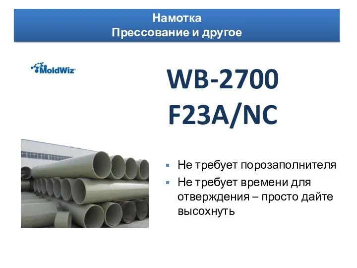 WB-2700 F23A/NC Не требует порозаполнителя Не требует времени для отверждения – просто