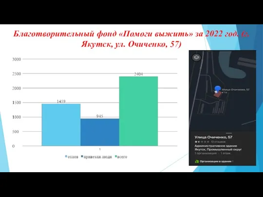 Благотворительный фонд «Помоги выжить» за 2022 год. (г. Якутск, ул. Очиченко, 57)
