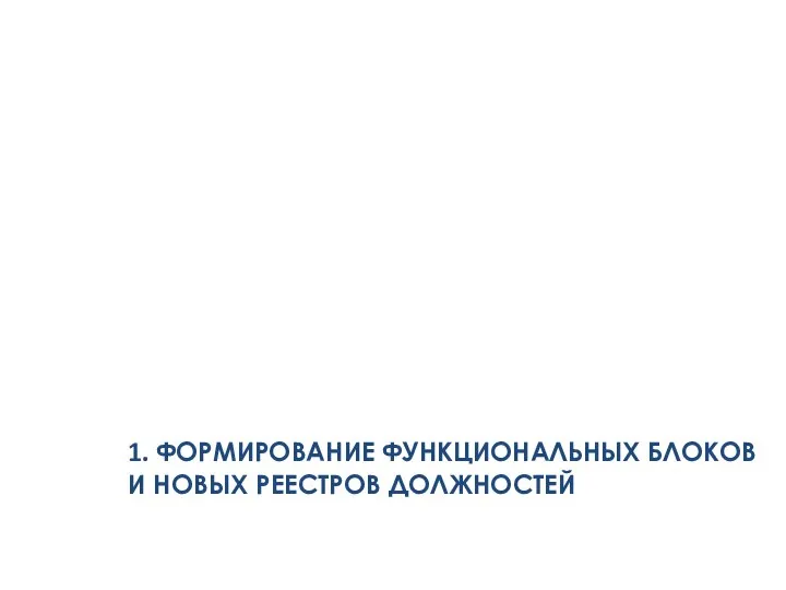 1. ФОРМИРОВАНИЕ ФУНКЦИОНАЛЬНЫХ БЛОКОВ И НОВЫХ РЕЕСТРОВ ДОЛЖНОСТЕЙ