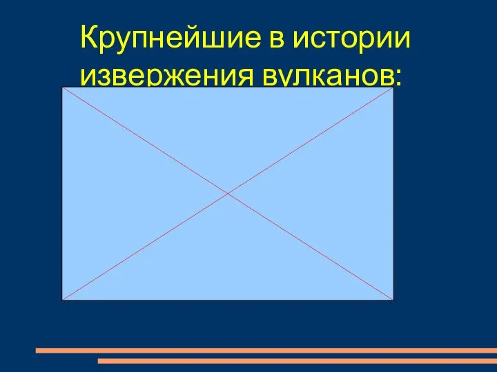 Крупнейшие в истории извержения вулканов: