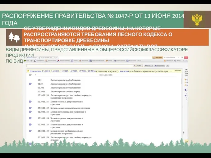 РАСПОРЯЖЕНИЕ ПРАВИТЕЛЬСТВА № 1047-Р ОТ 13 ИЮНЯ 2014 ГОДА ОБ УТВЕРЖДЕНИИ ВИДОВ