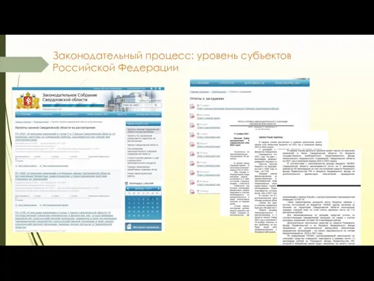 Законодательный процесс: уровень субъектов Российской Федерации