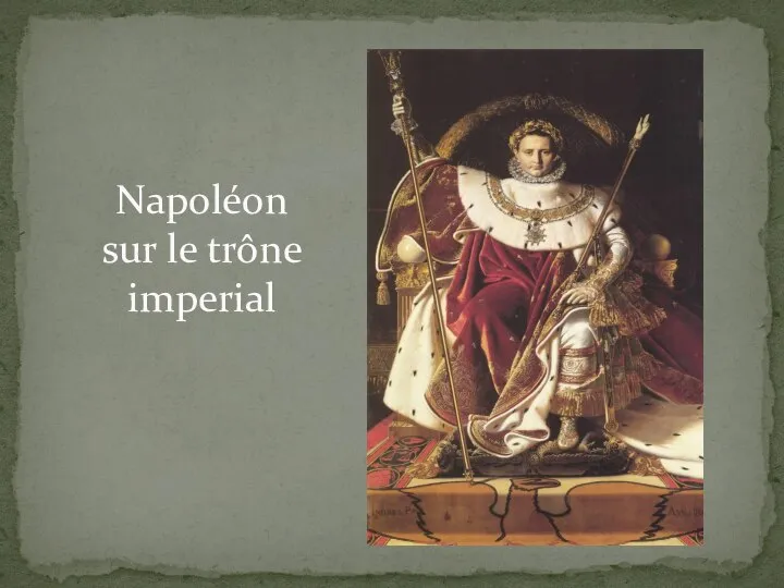 Napoléon sur le trône imperial