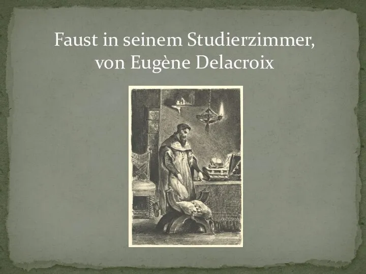 Faust in seinem Studierzimmer, von Eugène Delacroix