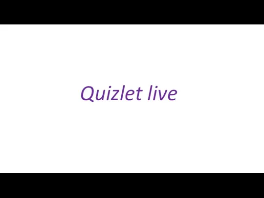 Quizlet live