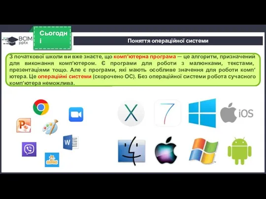 Сьогодні З початкової школи ви вже знаєте, що комп’ютерна програма — це