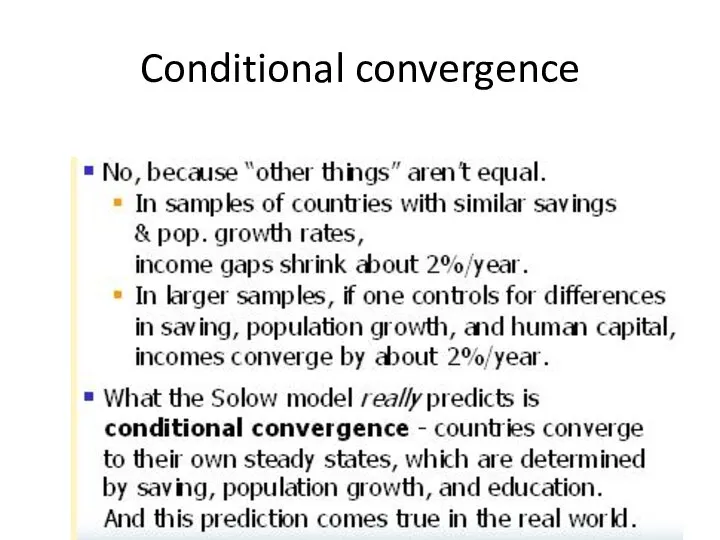 Conditional convergence