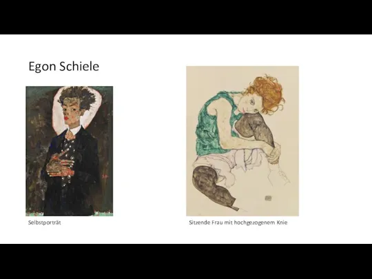 Egon Schiele Selbstporträt Sitzende Frau mit hochgezogenem Knie