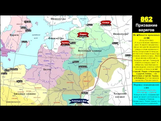 Синеус Трувор Рюрик Аскольд и Дир Щецин Колобжег Волин Гнезно Висбю Хельгё