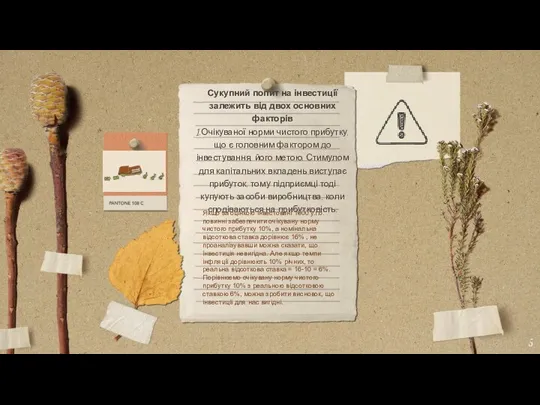 Сукупний попит на інвестиції залежить від двох основних факторів 1.Очікуваної норми чистого