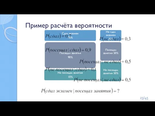 Пример расчёта вероятности /45