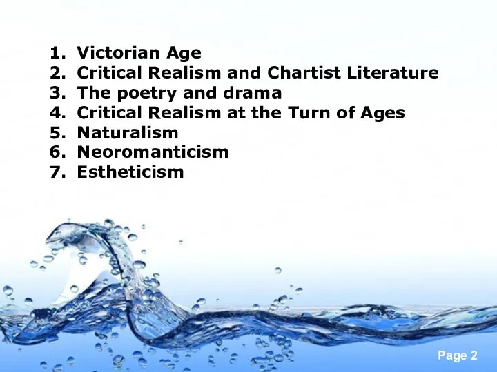 Victorian Age Critical Realism and Chartist Literature The poetry and drama Critical