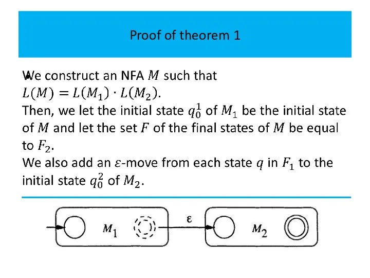 Proof of theorem 1