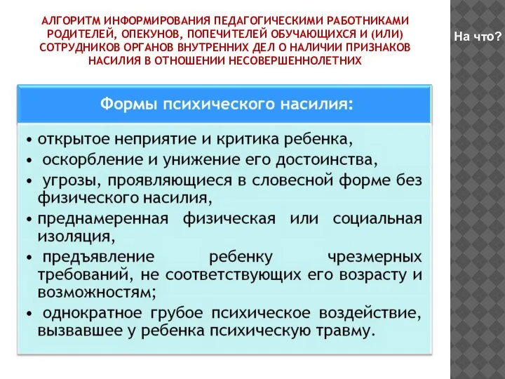 АЛГОРИТМ ИНФОРМИРОВАНИЯ ПЕДАГОГИЧЕСКИМИ РАБОТНИКАМИ РОДИТЕЛЕЙ, ОПЕКУНОВ, ПОПЕЧИТЕЛЕЙ ОБУЧАЮЩИХСЯ И (ИЛИ) СОТРУДНИКОВ ОРГАНОВ