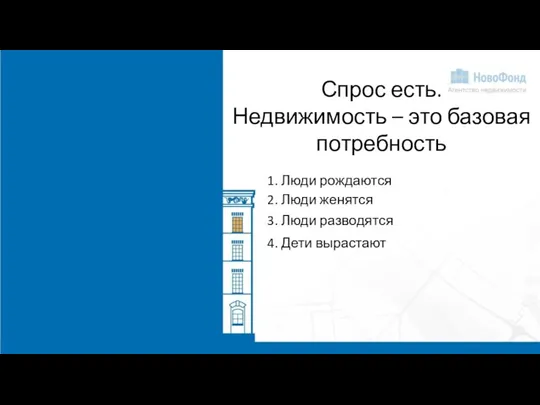 Спрос есть. Недвижимость – это базовая потребность 1. Люди рождаются 2. Люди