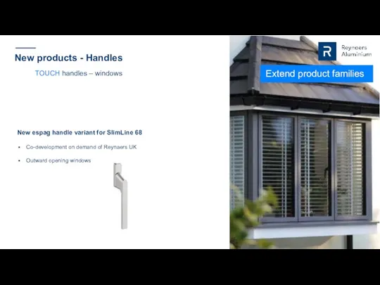 New products - Handles TOUCH handles – windows New espag handle variant