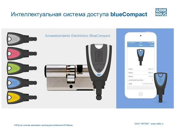 Интеллектуальная система доступа blueCompact ООО "ИНТБК" - www.intbk.ru СКУД на основе замковых цилиндров компании Winkhaus