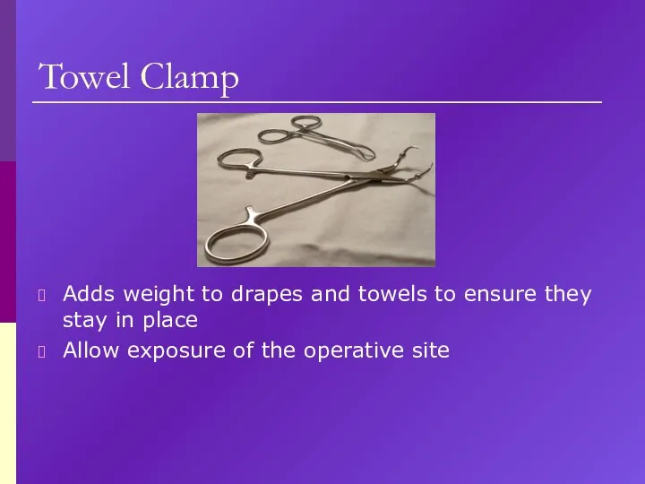 Towel Clamp Adds weight to drapes and towels to ensure they stay