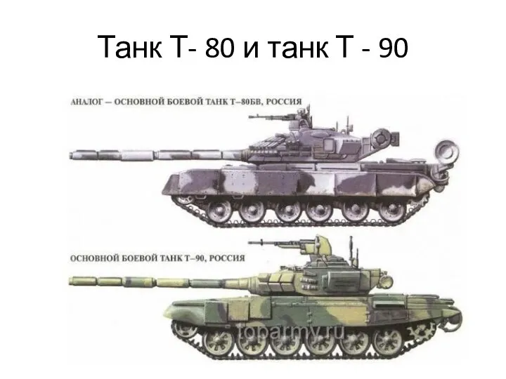 Танк Т- 80 и танк Т - 90