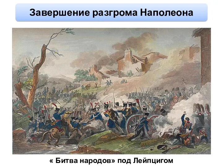 « Битва народов» под Лейпцигом Завершение разгрома Наполеона