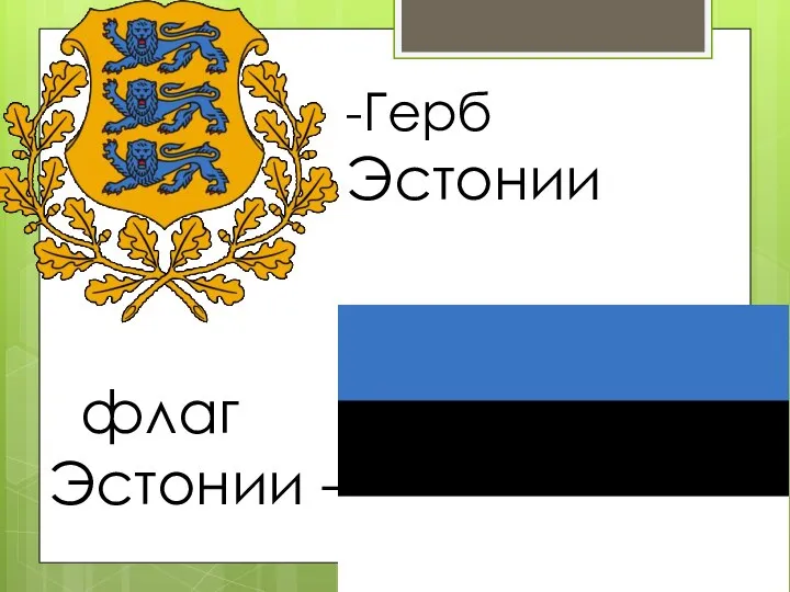 флаг Эстонии - -Герб Эстонии