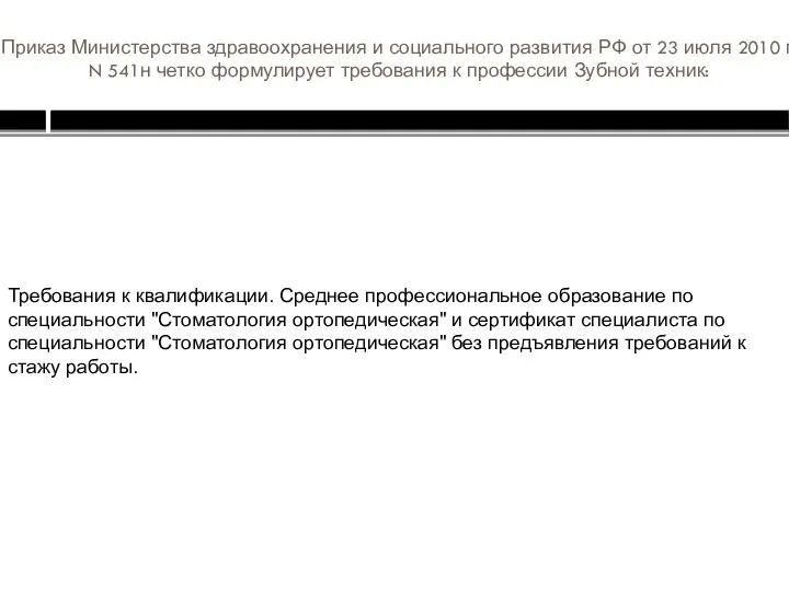 Приказ Министерства здравоохранения и социального развития РФ от 23 июля 2010 г.