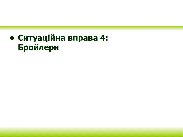 Ситуаційна вправа 4: Бройлери