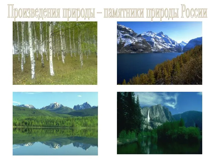 Произведения природы – памятники природы России