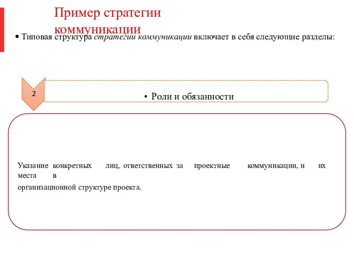 Пример стратегии коммуникации Типовая структура стратегии коммуникации включает в себя следующие разделы: