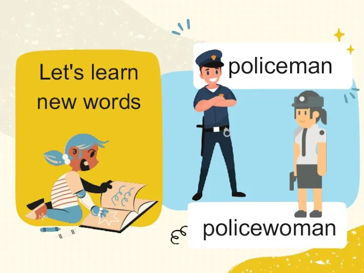 Let's learn new words policeman policewoman