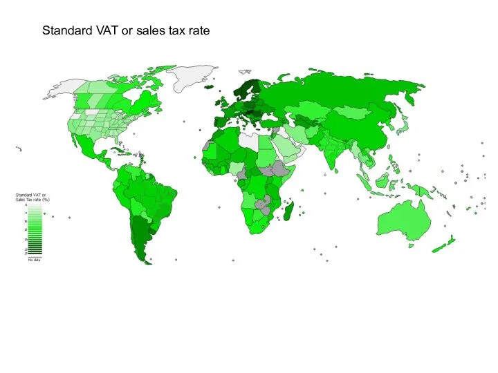 Standard VAT or sales tax rate